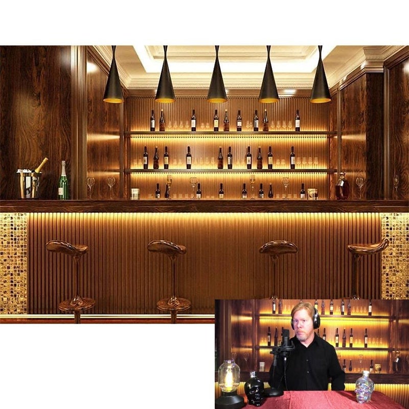 LFEEY Luxury Bar Backdrop for Photoshoot LFEEY 10x8ft Alcohol Wine Bottles Eatery Cafes Drink Urban Club Interior Evening Party Bar Photography Backdrops Modern Tavern Counter Background Photo Studio Props - Image 1